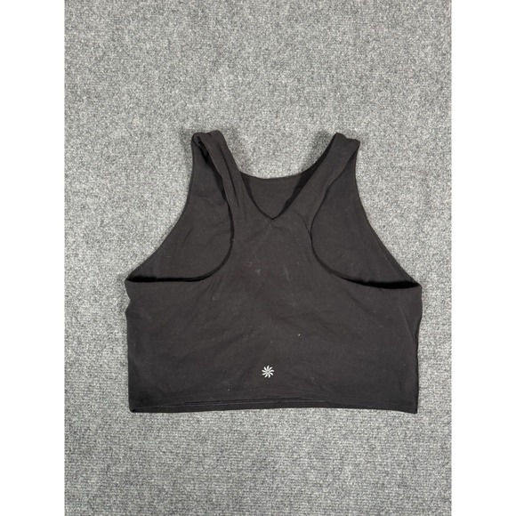 Athleta Conscious Crop Black Bra Top Built in Shelf Size Medium Yoga Pilates EUC - Picture 7 of 10